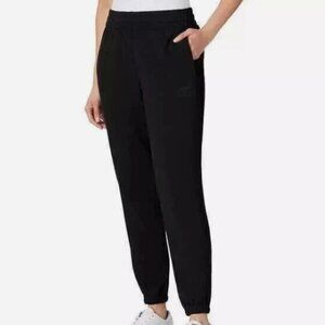 New Fila Women's French Terry with Pockets Black Jogger Pants, size L